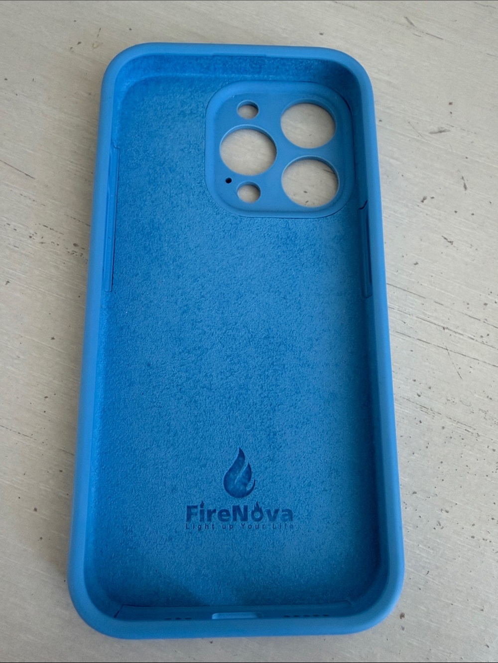 iPhone 15 Pro case 6.1” Blue silicone and microfiber